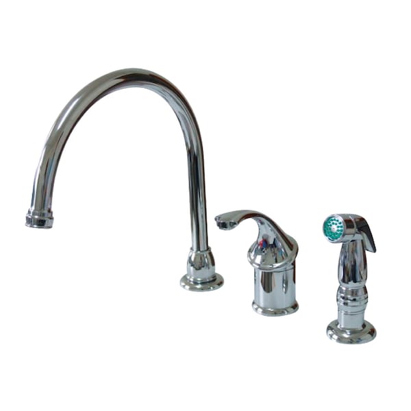 Widespread Kitchen Faucet, Polished Chrome